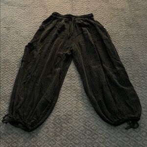 Free People Movement black joggers